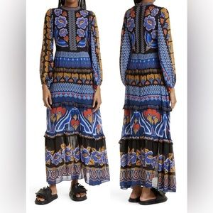 Black Ainika Sparkle Black Long Sleeve Maxi Dress, size M